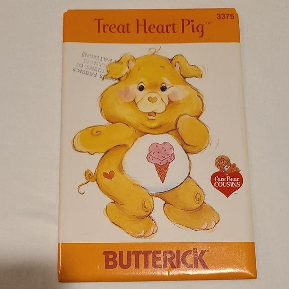 Butterick Other - Care Bear Cousins Treat Heart Pig Butterick Sewing Pattern 3375 Stuffed Toy
